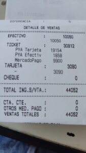 Ticket de venta